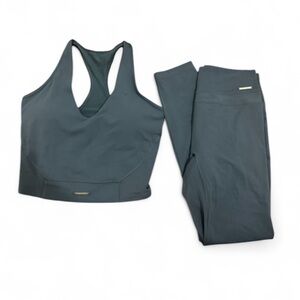 Size Large Whitney Simmons X Gymshark Leggings & Sports Bra Set Gray Scrunch